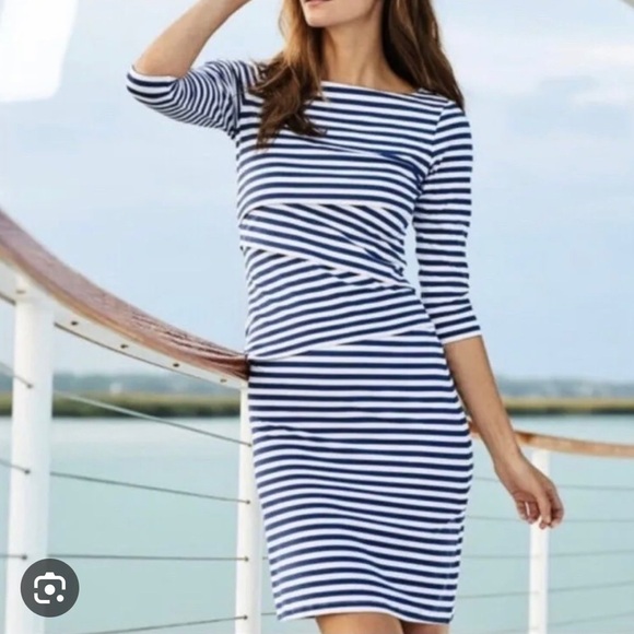 J. McLaughlin Nicola Striped Catalina Dress Small - Picture 1 of 9